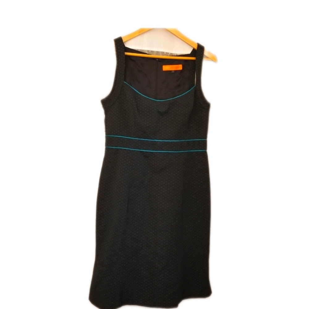 Cynthia Steffe Black and Blue Midi Dress